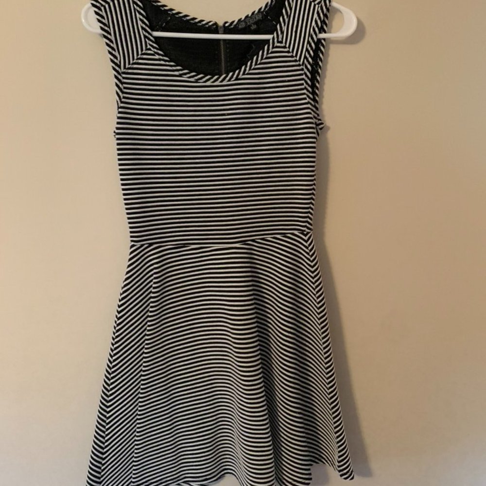 Black and White Striped dress